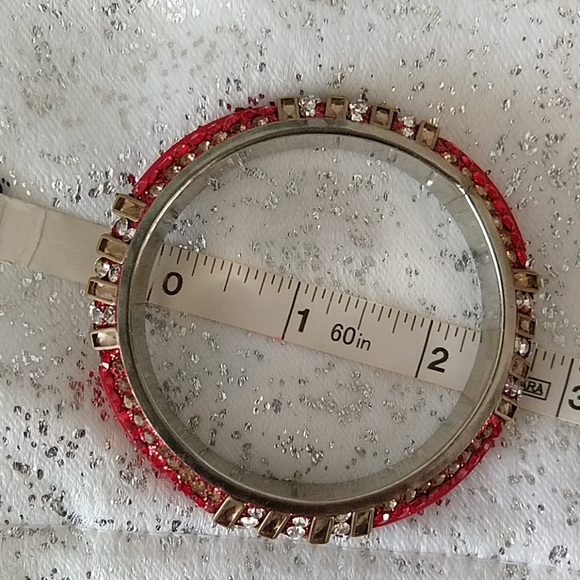 Hyderabad India Red Gold Glass Bangles 6pc - Picture 4 of 11